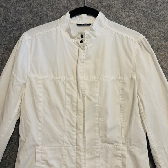 Max Mara Weekend Jacket Women Size 8 White Long Sleeve Lightweight Casual Cotton - Picture 3 of 14